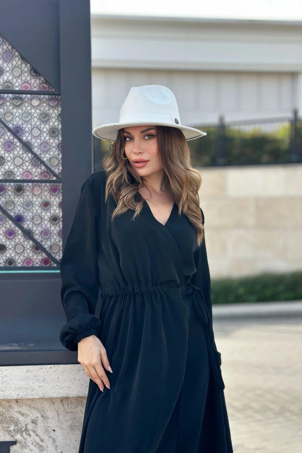Kadın Uzun Salaş Elbise - 700-3431