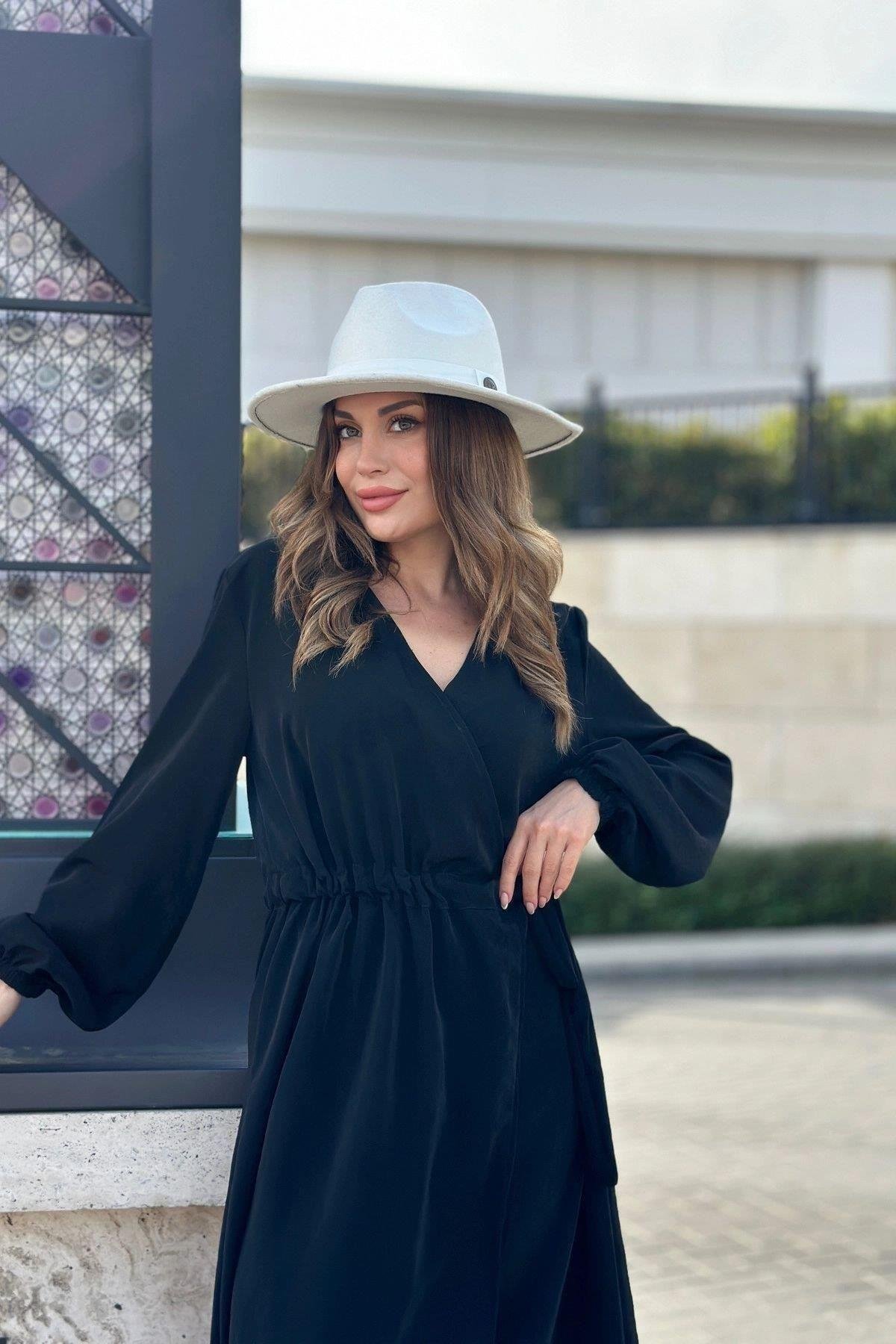 Kadın Uzun Salaş Elbise - 700-3431