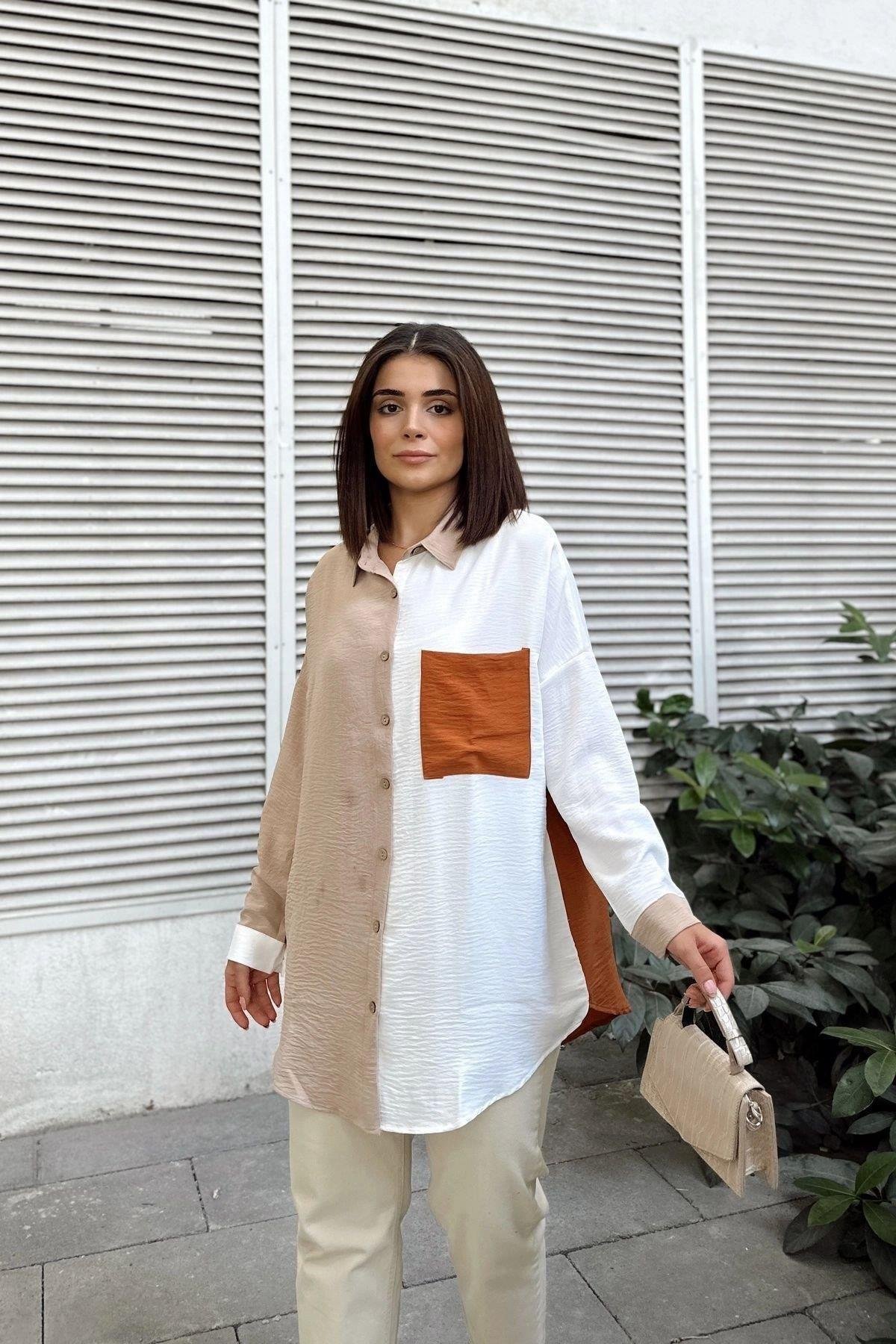Kadın Uzun Tunik Gömlek - 700-3071
