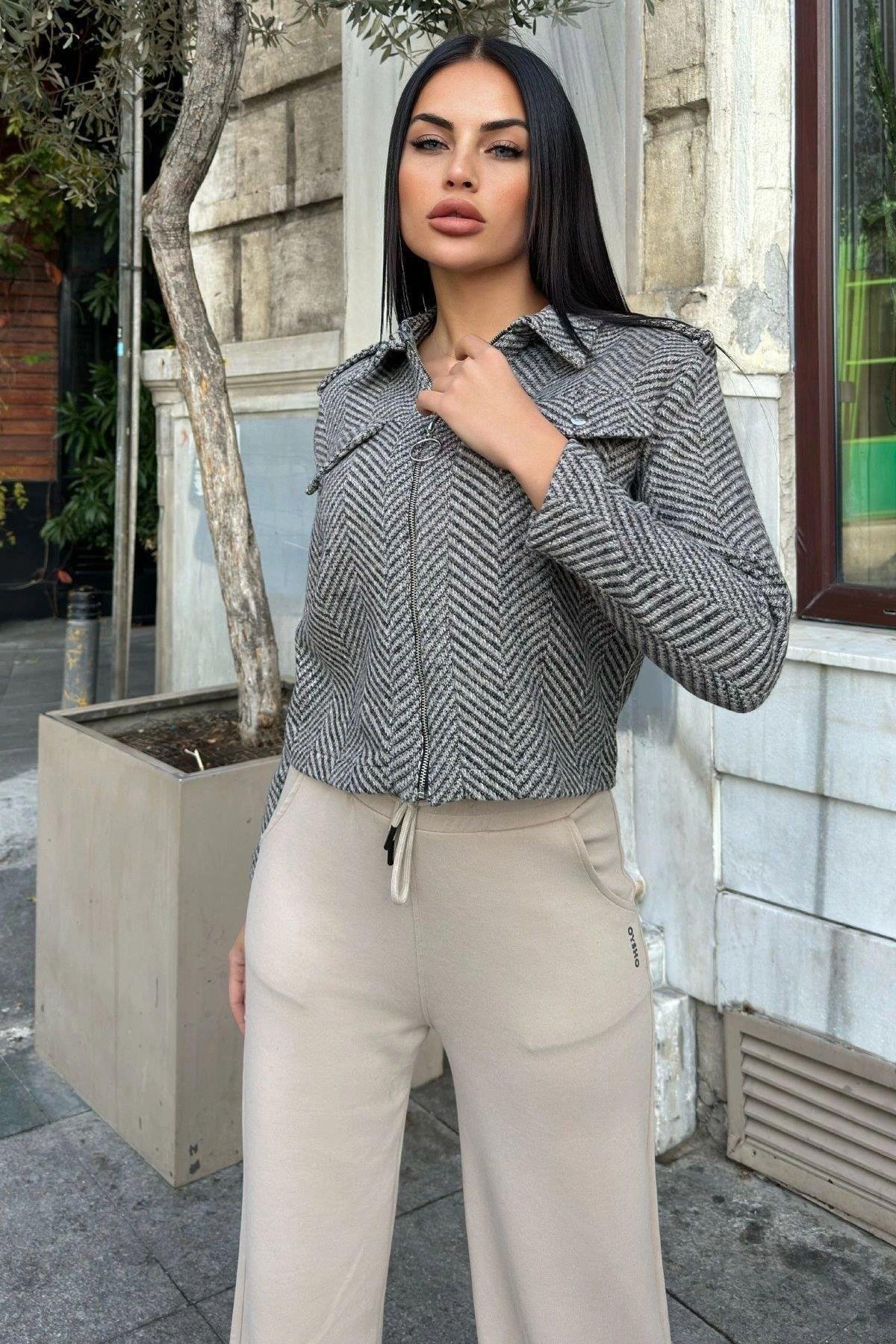 Kadın Vizon Ceket - 700-3682