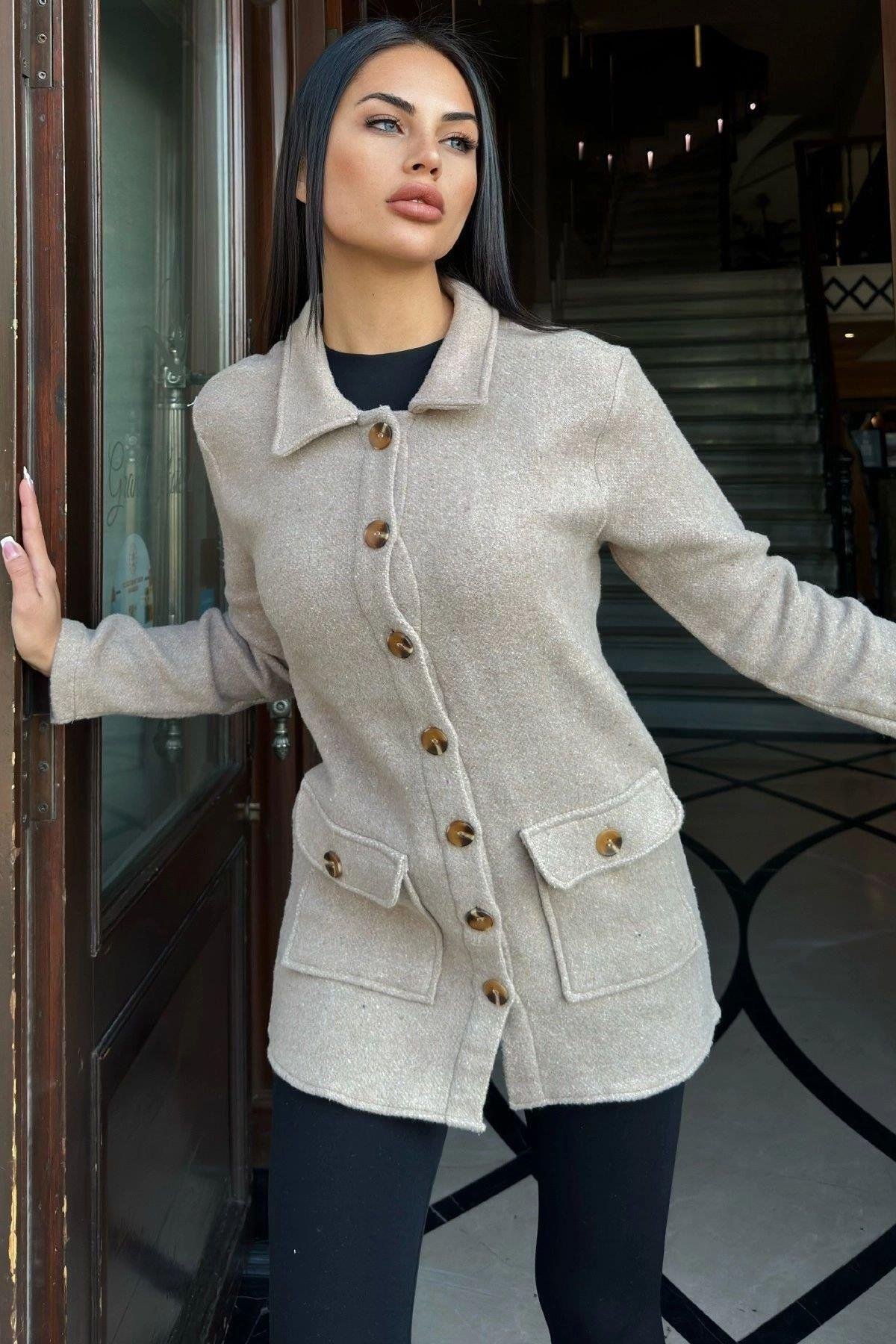 Kadın Vizon Ceket - 700-3683
