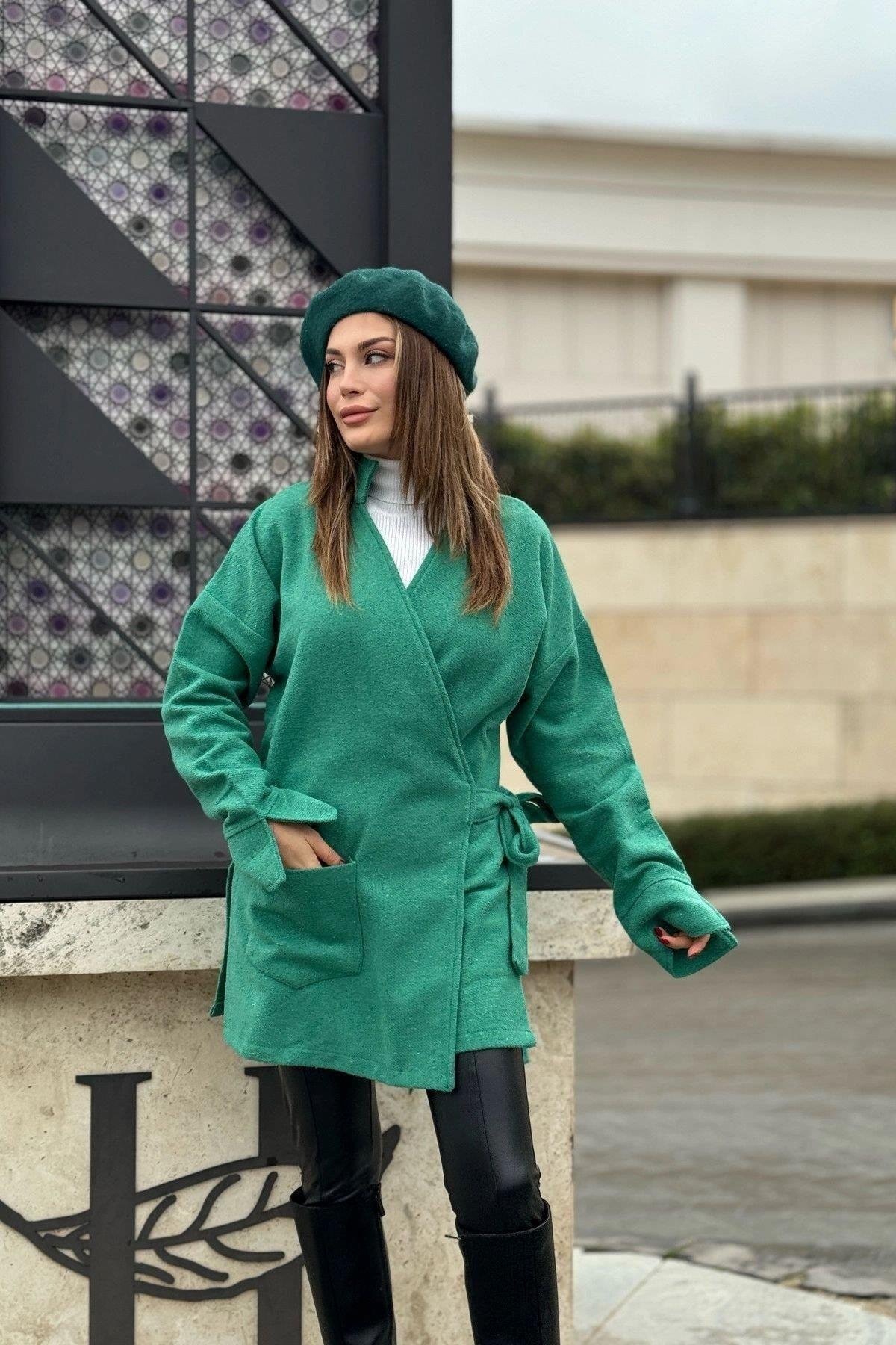 Kadın Yeşil Ceket - 700-3486