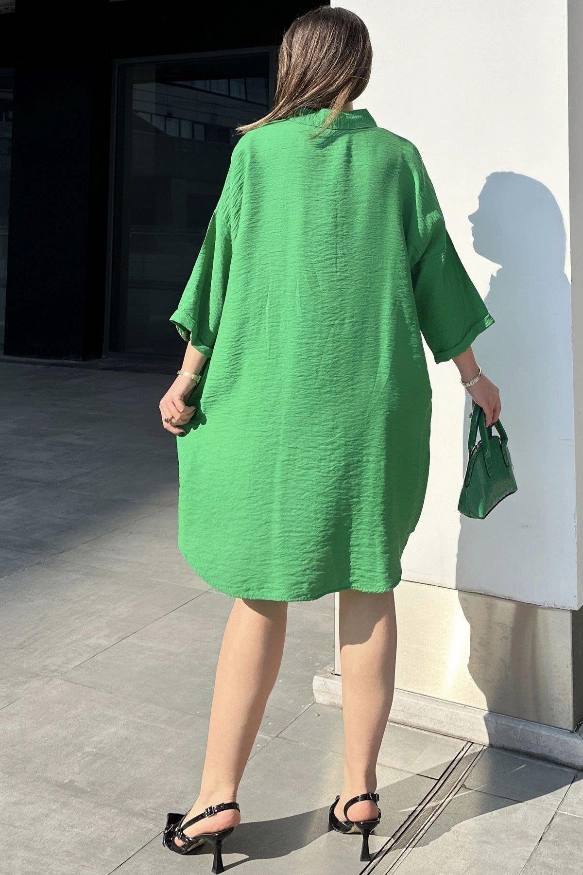 Kadın Yeşil Elbise - 700-3582