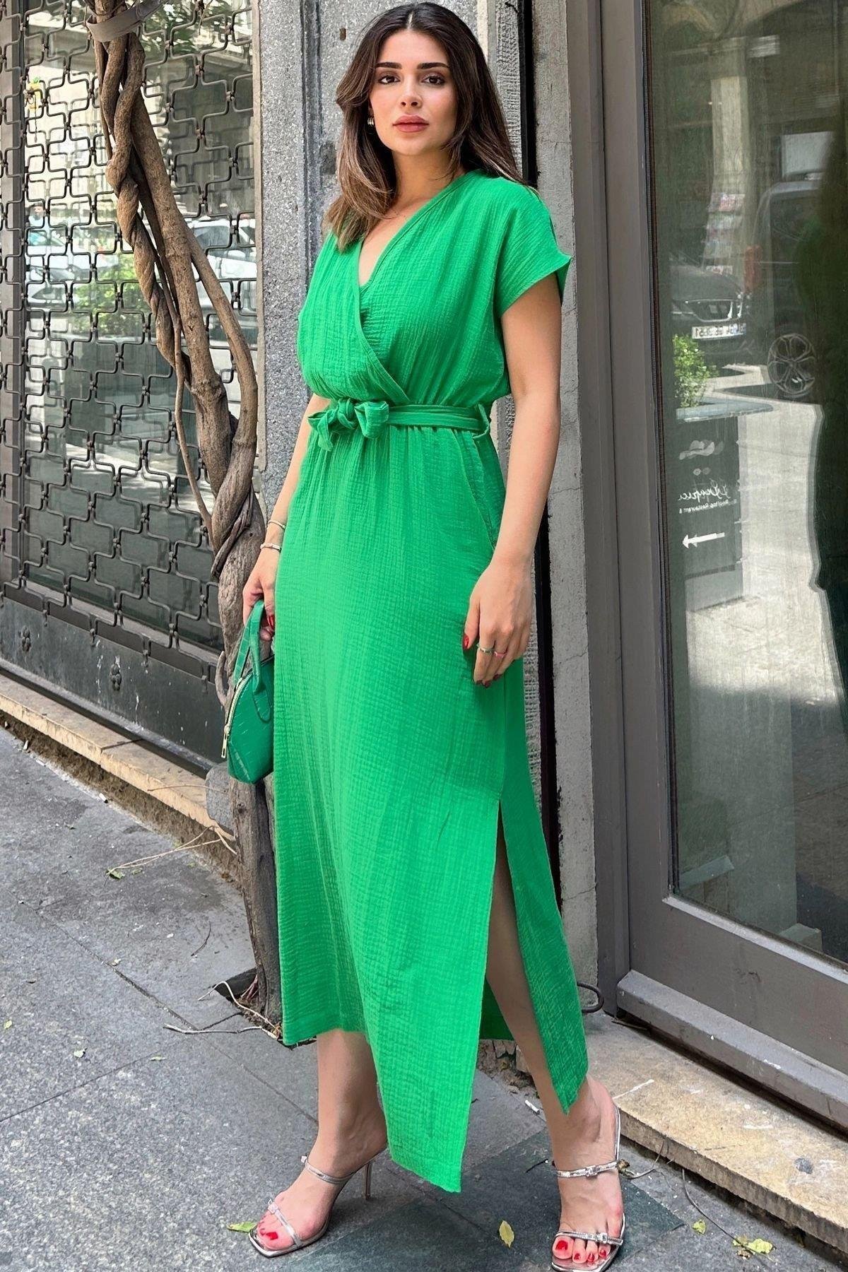 Kadın Yeşil Elbise - 700-3612