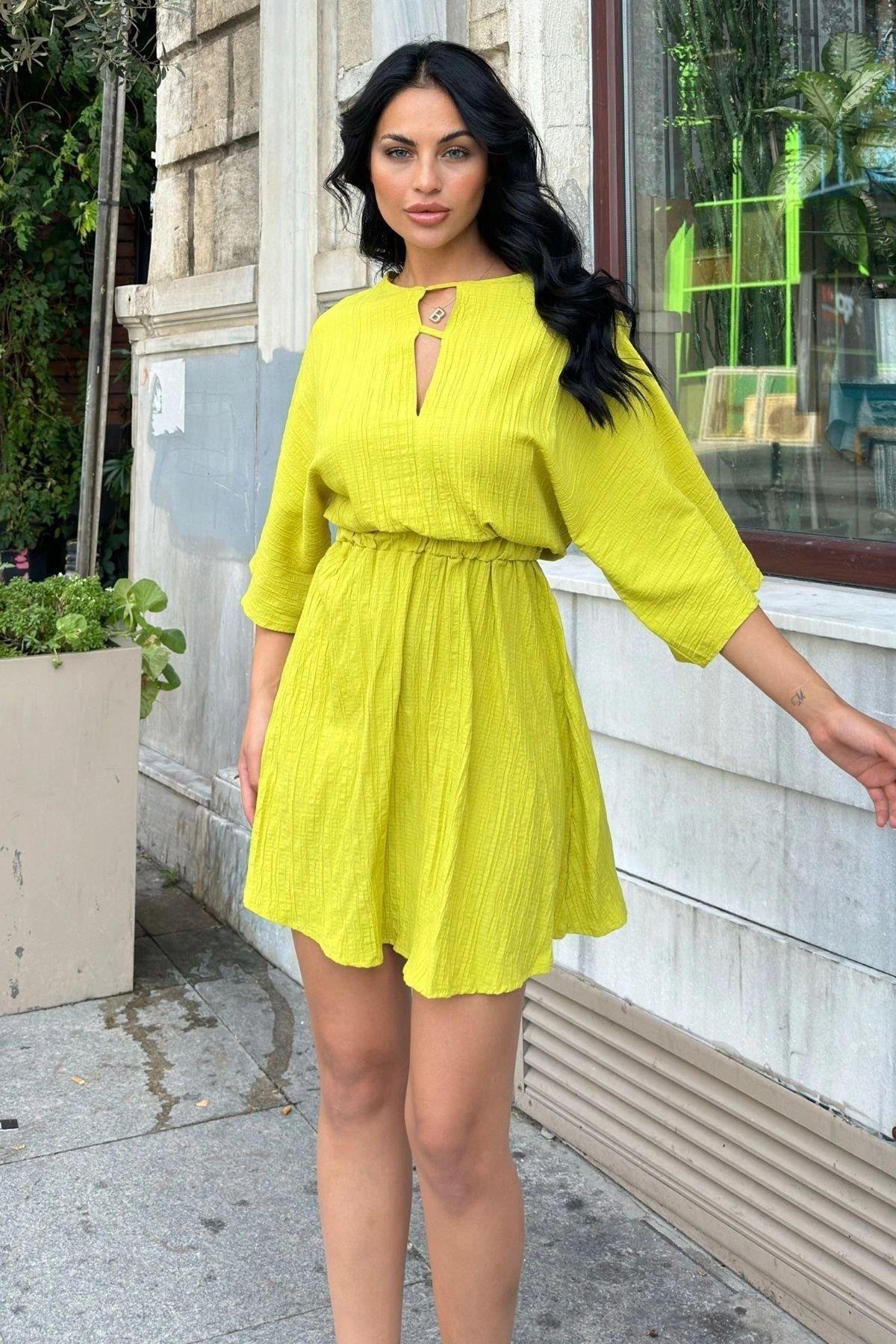 Kadın Yeşil Elbise - 700-3654