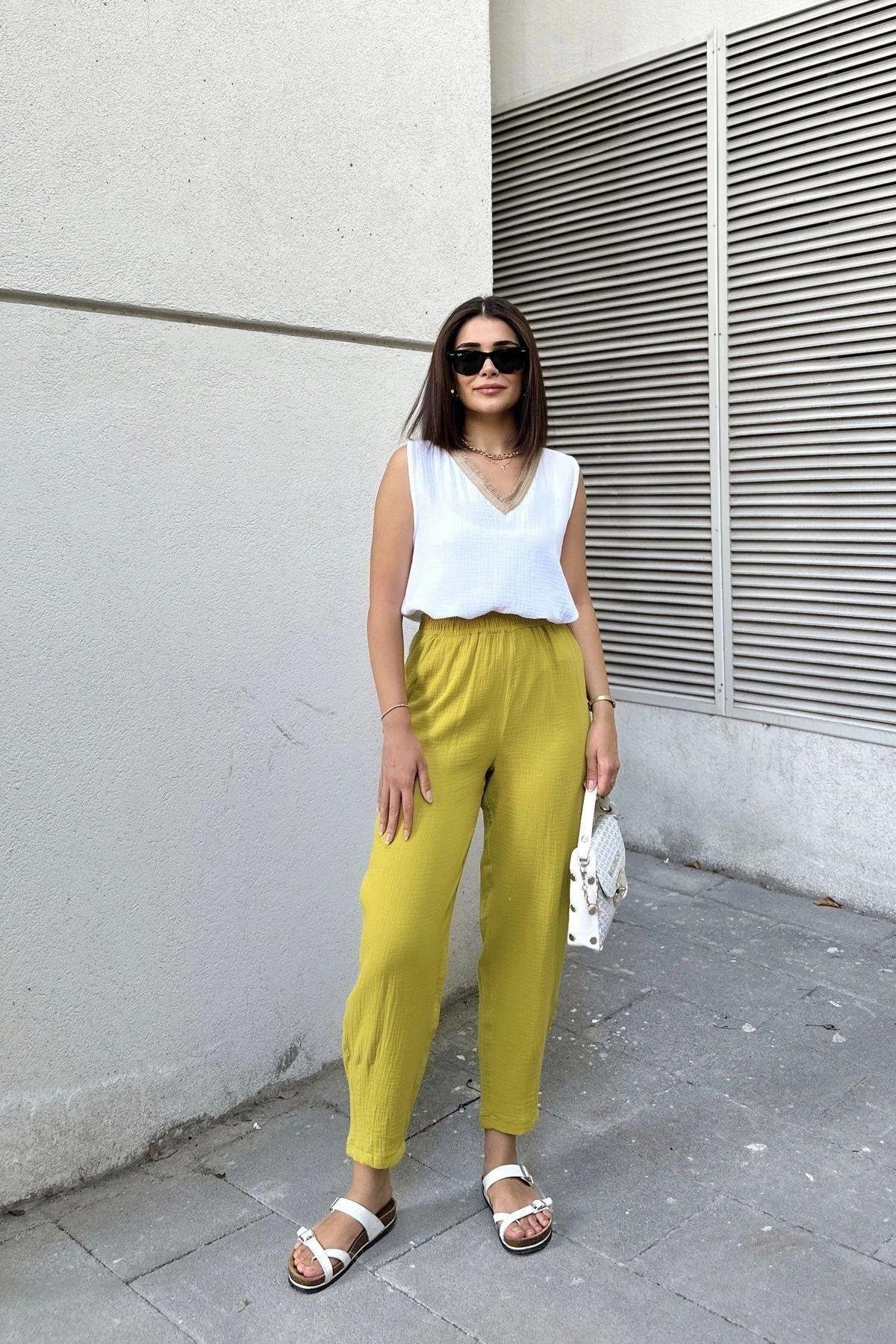 Kadın Yeşil Pantolon - 700-3416