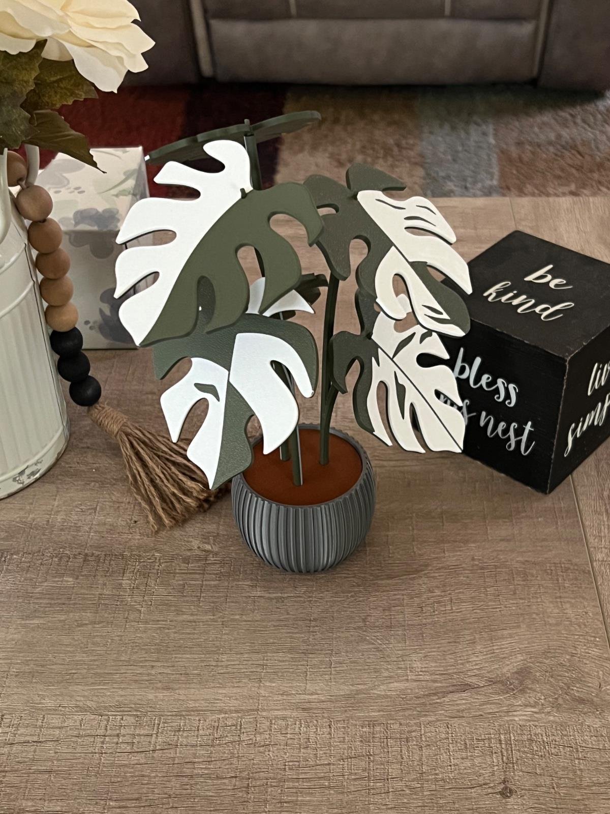 Monstera Gölgeli Bardak Altlığı 