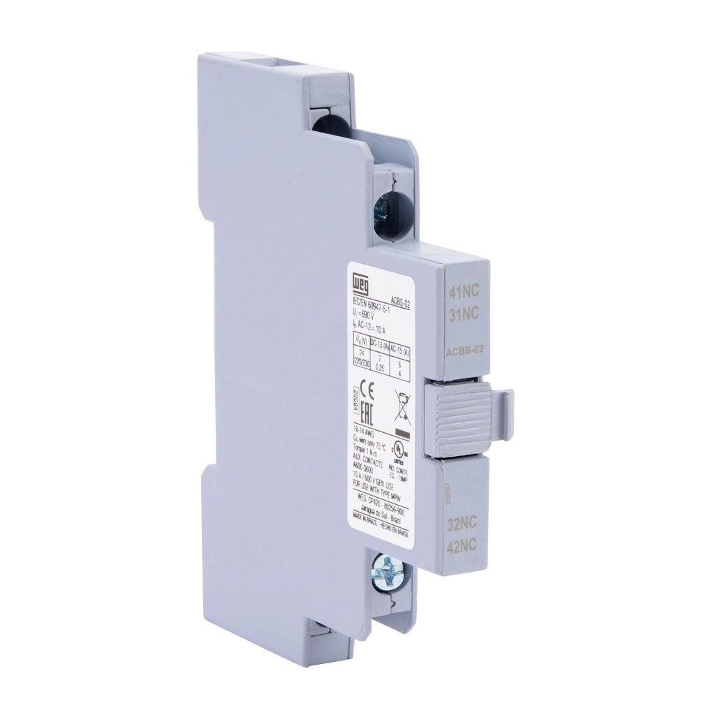 ACBS-02 - MPW18, MPW40, MPW80 için Vida Tipi 2NK Kontak Bloğu