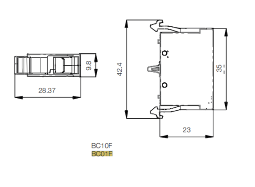 BC01F-CSW X10 Geçme Kontak 1NK AF3F AF5F 10 Adet