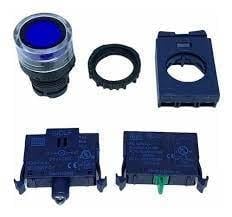 CSW-BFI4-10000000-FE26-3VF Işıklı Yaylı Buton 1NA 24DC / AC LED Mavi 