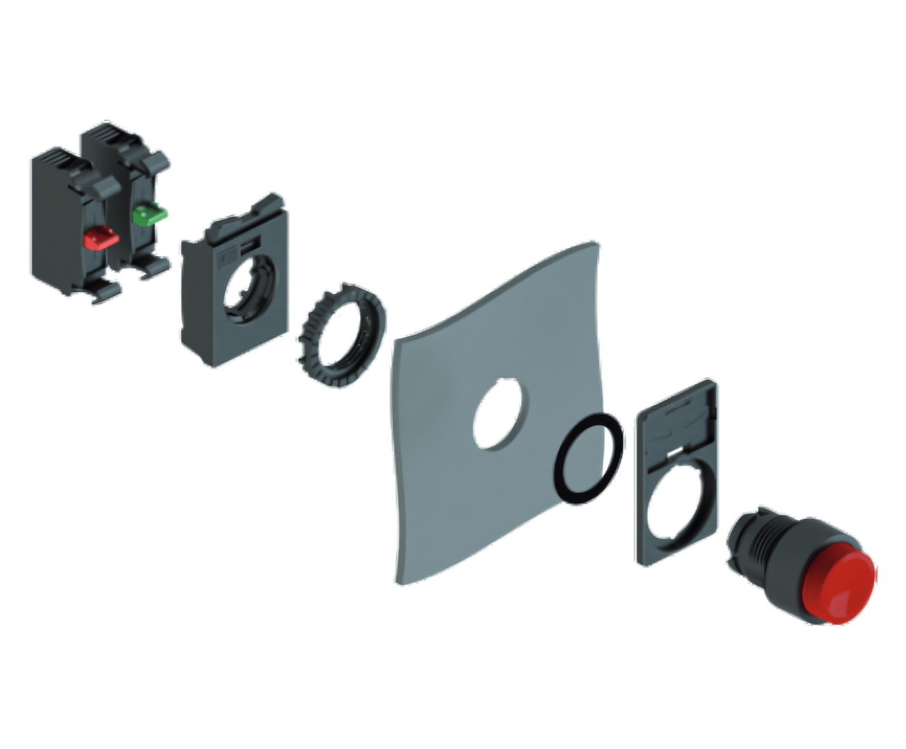 CSW-CKI2F902-10000000-FD66-3VF Işıklı Mandal Buton 1NA 220-240VAC Yeşil 