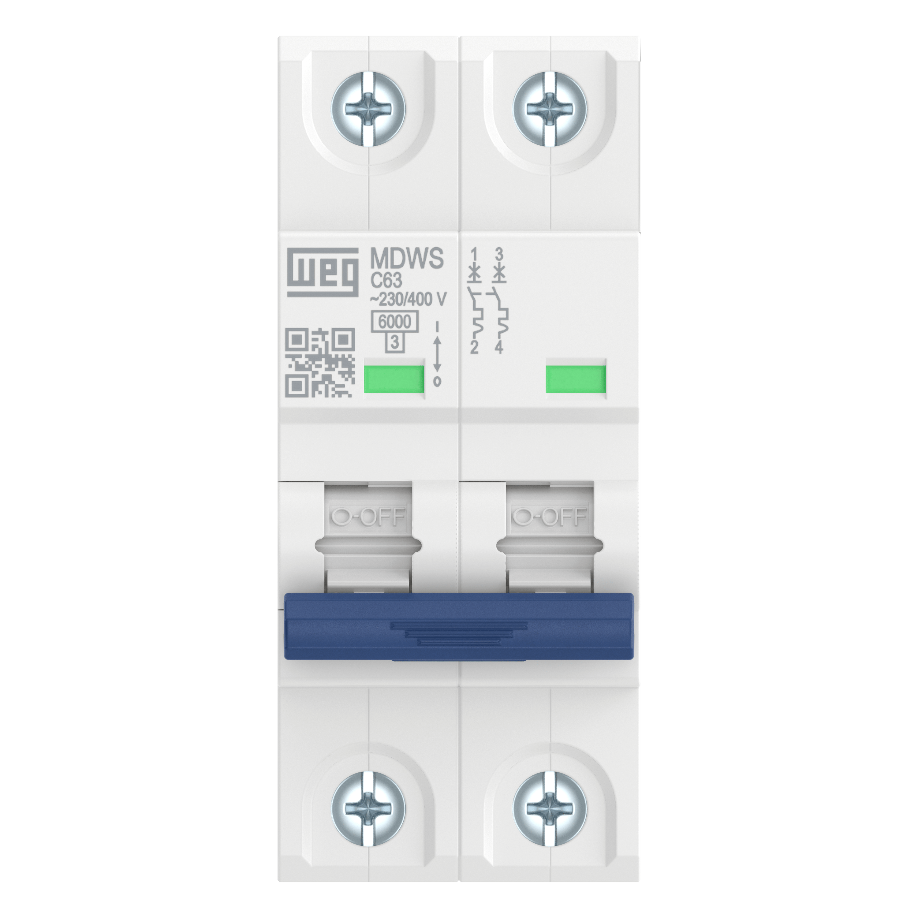 MDWS-C10-2 2P, 10A, C Eğrisi, 6kA Otomatik Sigorta