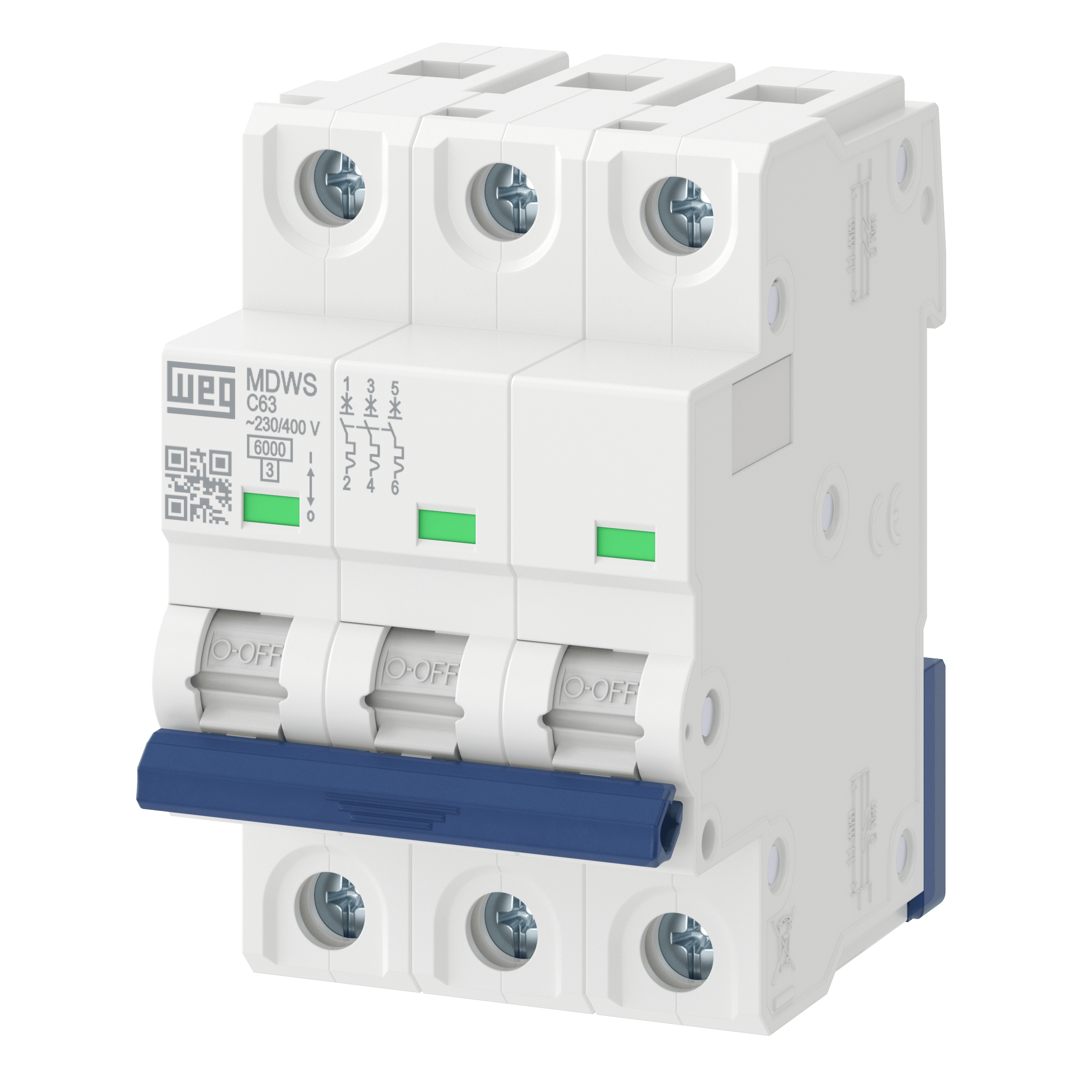 MDWS-C40-3 3P, 40A, C Eğrisi, 6kA Otomatik Sigorta