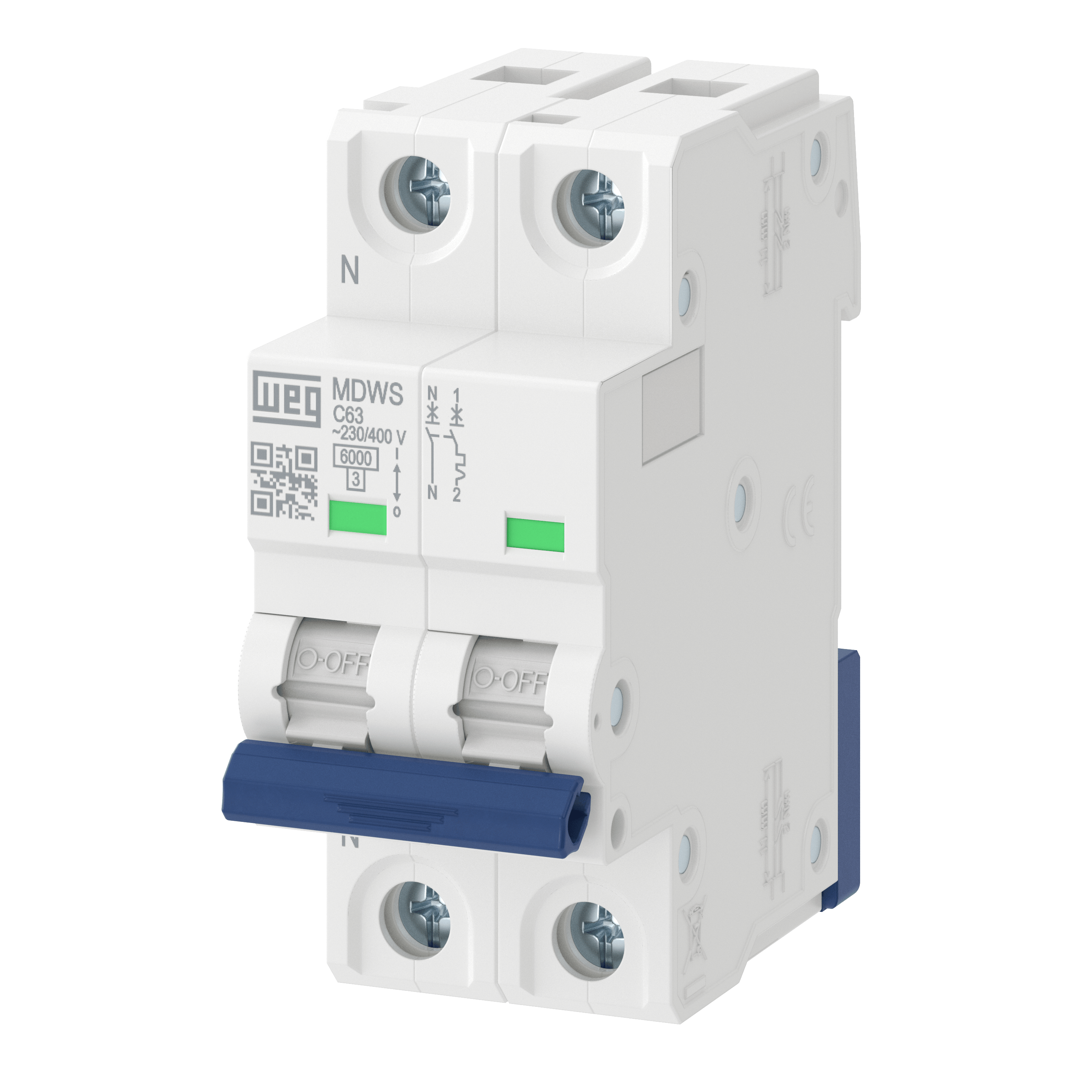MDWS-C6-2 2P, 6A, C Eğrisi, 6kA Otomatik Sigorta
