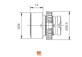 WEG CSW-BF1-01000000-3VF Yaylı Buton 1NK Stop Butonu Kırmızı