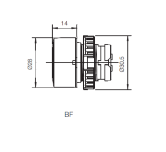 WEG CSW-BF4-10000000-3VF Yaylı Buton 1NA Start Butonu Mavi