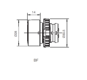 WEG CSW-BFI2-10000000-FE26-3VF Işıklı Yaylı Buton 1NA 220-240V AC Ledli Yeşil 