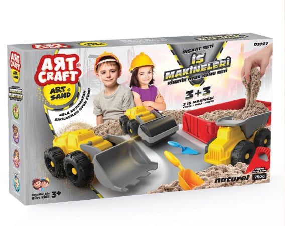 Art Craft İş Makineleri Kinetik Oyun Kumu Seti