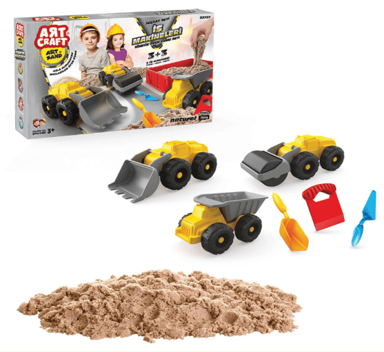 Art Craft İş Makineleri Kinetik Oyun Kumu Seti