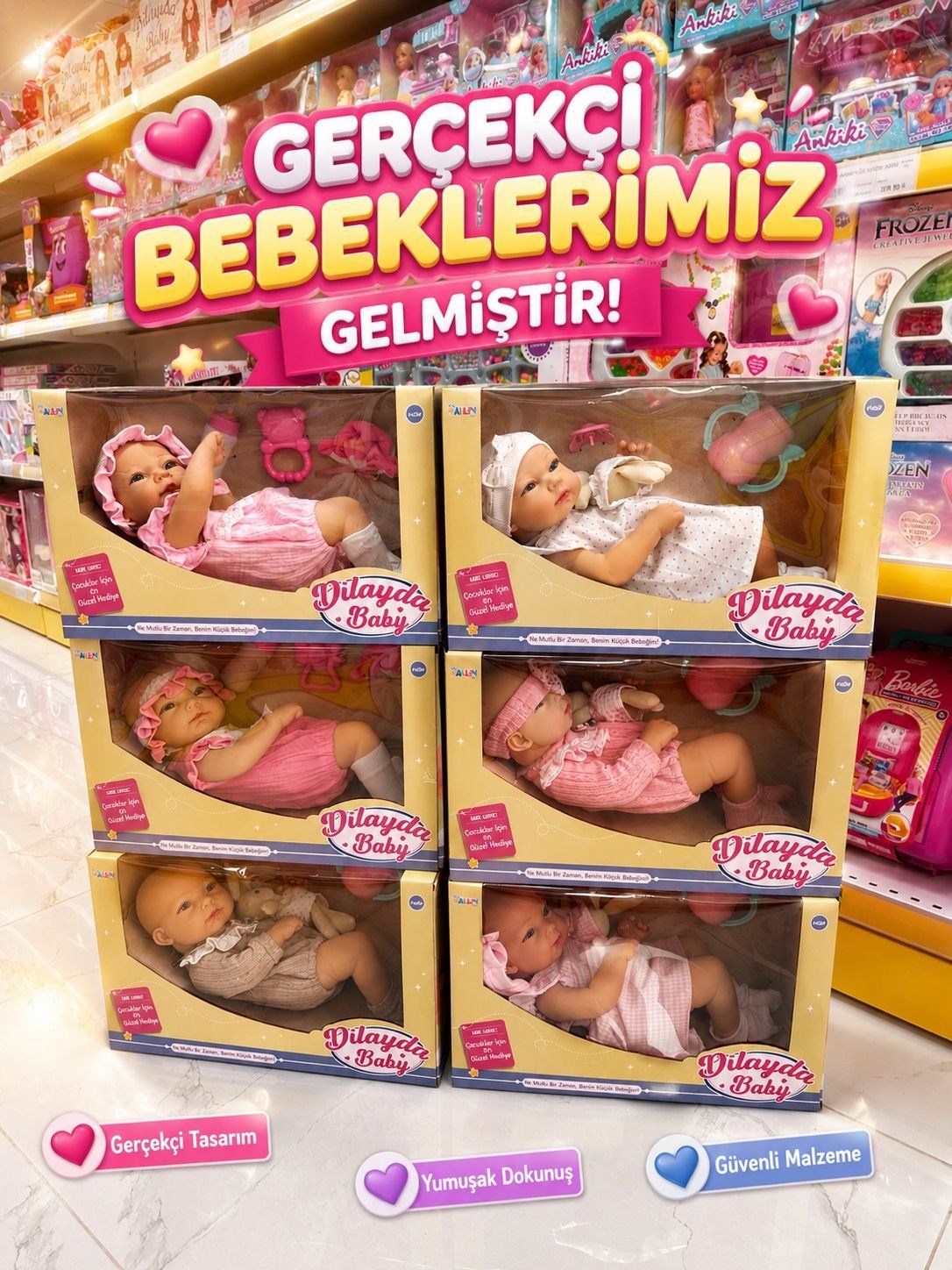 Gerçekçi Et Bebek Aksesuarlı 40 cm
