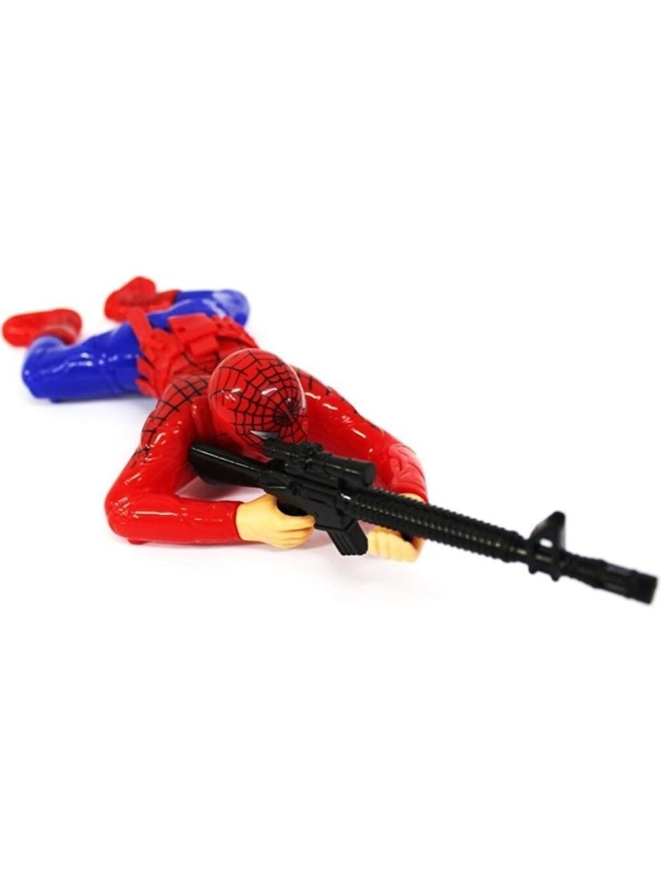 Örümcek Adam Sesli Yerde Sürünen Asker Oyuncak Marvel Spider-Man Yerde Giden
