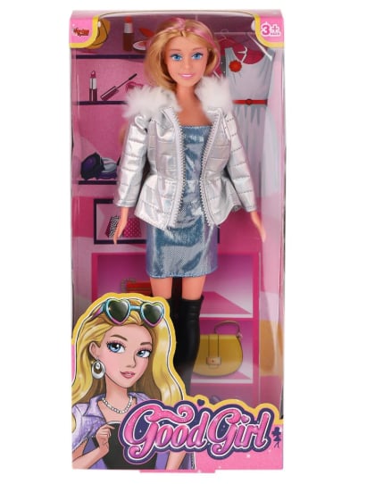 Parlak Elbiseli Ceketli Bebek 29 cm