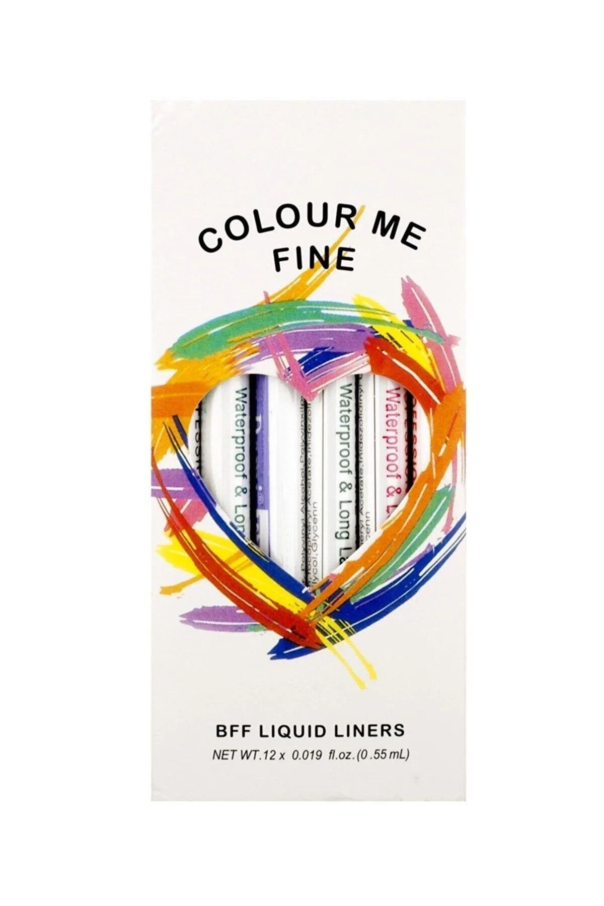 12 Renk Pen Eyeliner Seti