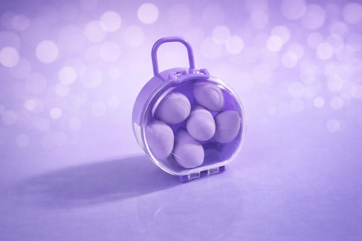 8li Seyehat Çantalı Mini Makyaj Süngeri