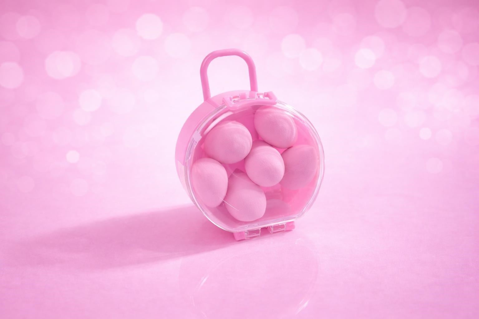 8li Seyehat Çantalı Mini Makyaj Süngeri