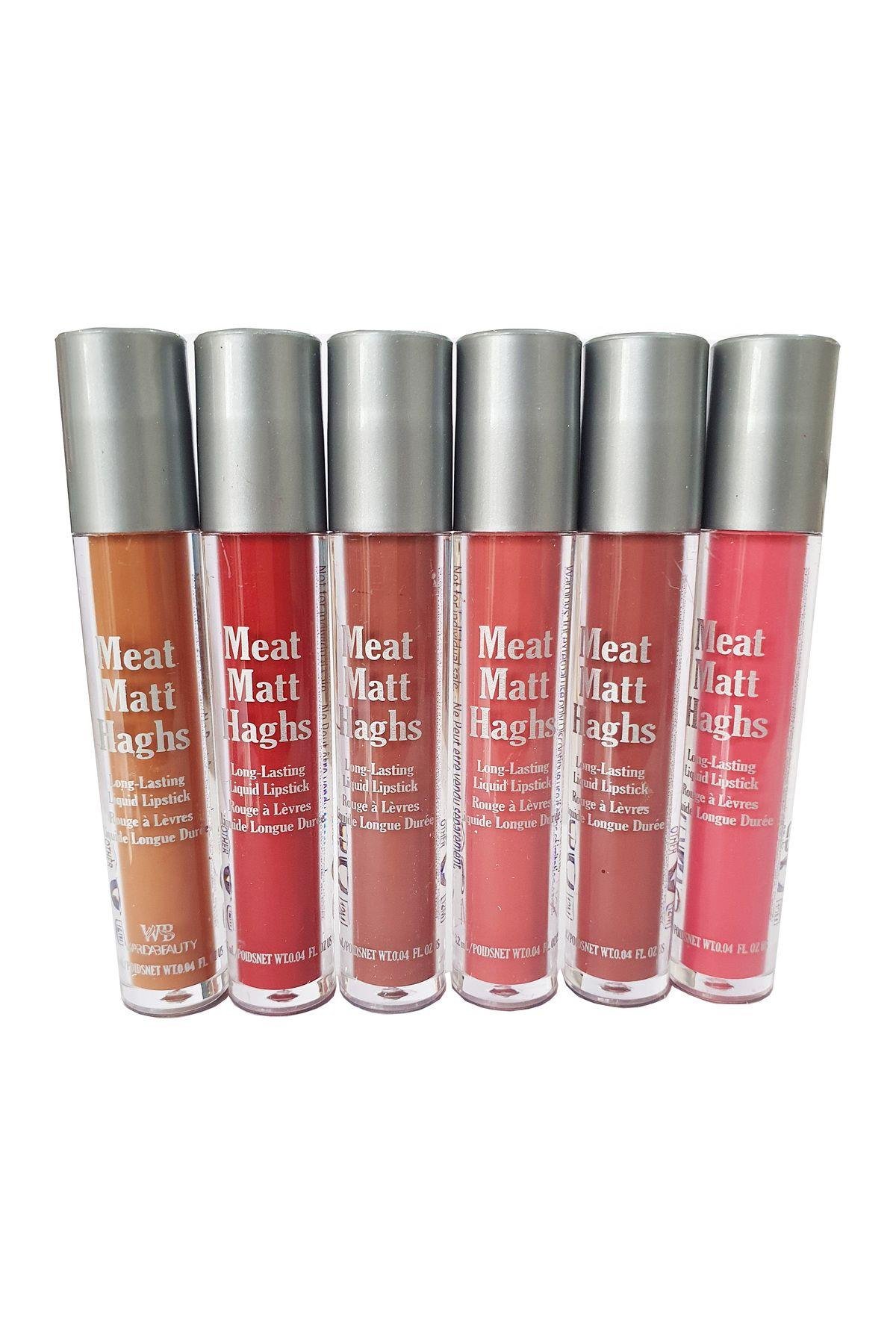 Kalıcı Matte Haghs Long Lasting Liquid Lipstick Ruj 6lı Adetli Set