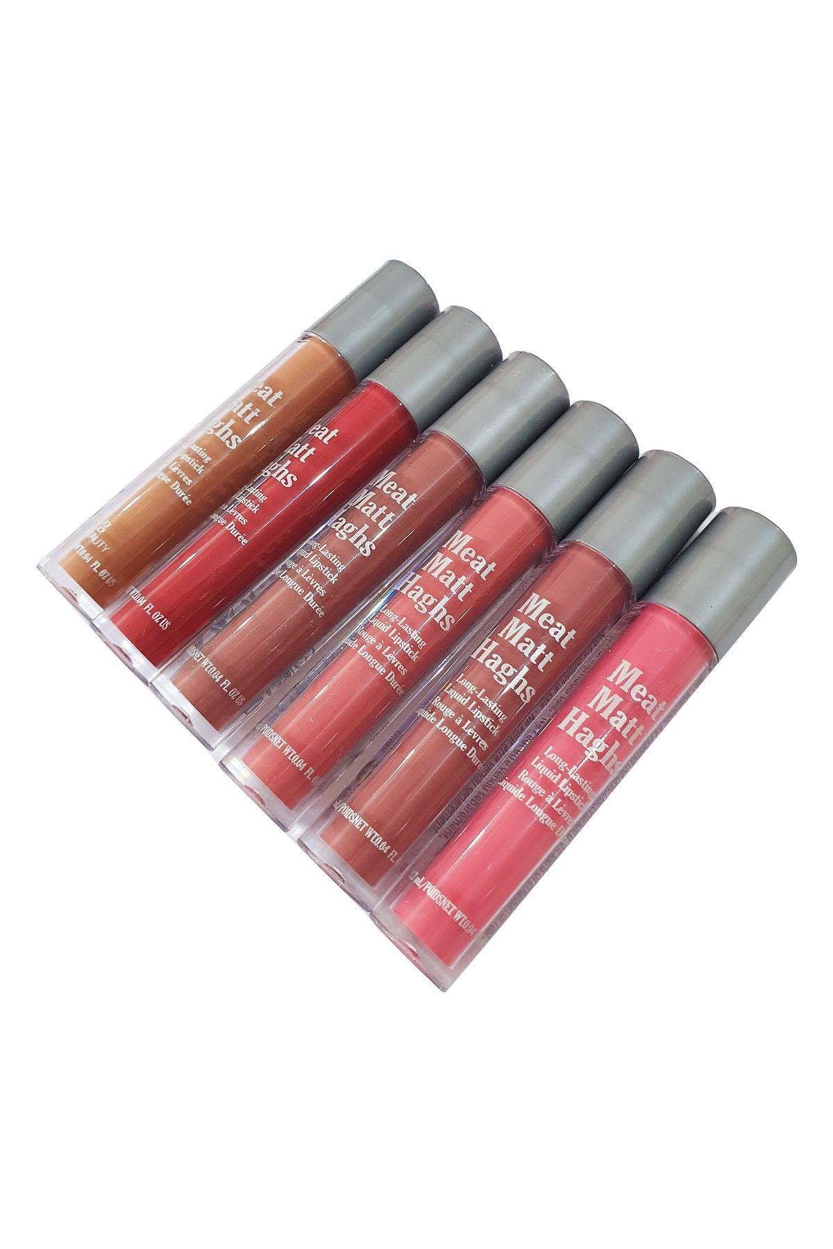 Kalıcı Matte Haghs Long Lasting Liquid Lipstick Ruj 6lı Adetli Set
