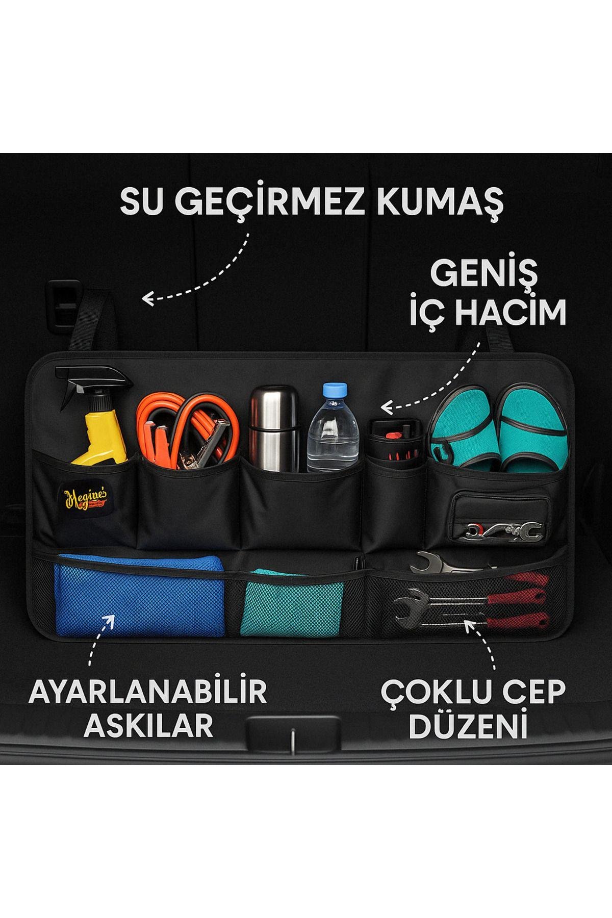 Araç Bagaj Organizeri Su Geçirmez, Katlanabilir, Çok Cepli Araç Düzenleyici
