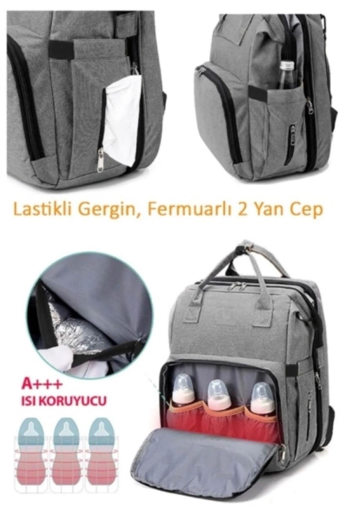Bebek Bakım Çantası Hemşire Çanta Açılabilir Fonksiyonel Sıvı Geçirmez Puset Askılı Anne Çantası