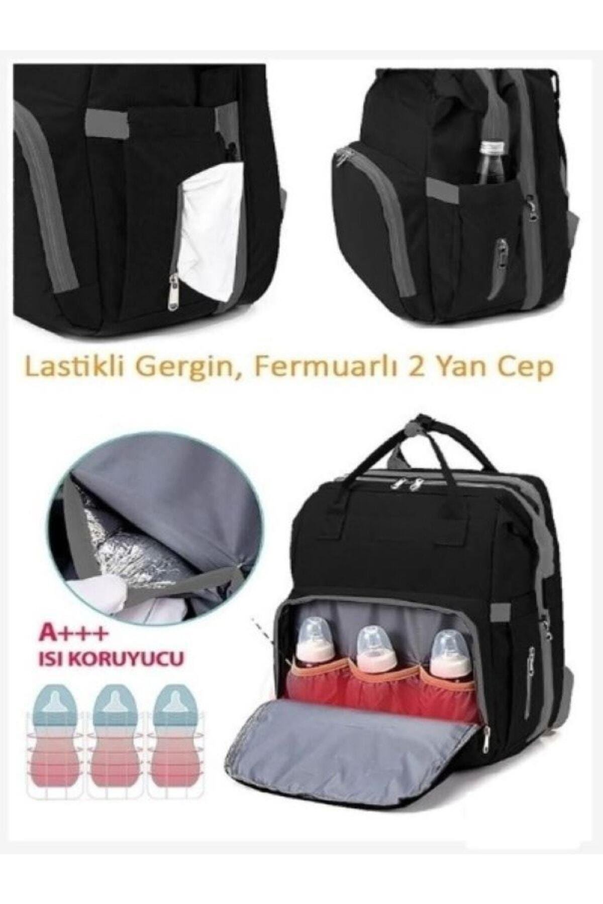 Bebek Bakım Çantası Hemşire Çanta Açılabilir Fonksiyonel Sıvı Geçirmez Puset Askılı Anne Çantası