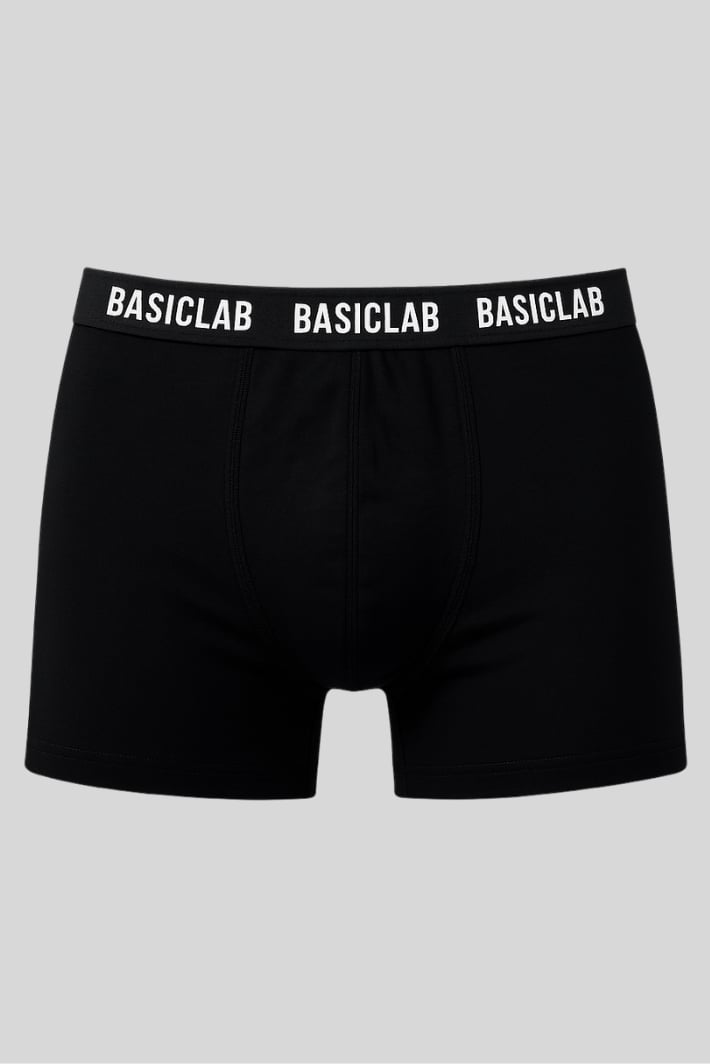 %100 Pamuk Siyah Boxer 