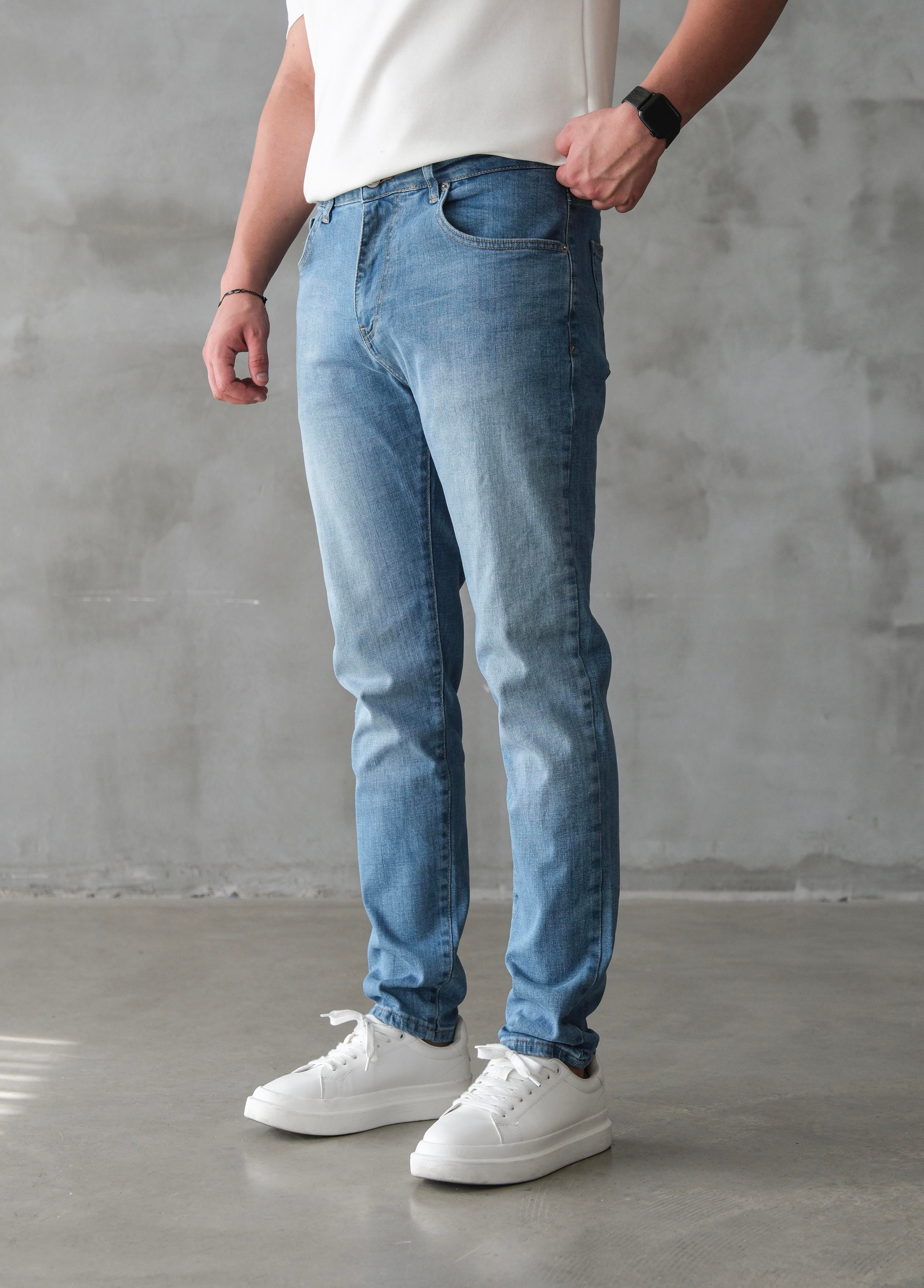 Buz Mavi Slim Fit Kot Pantolon