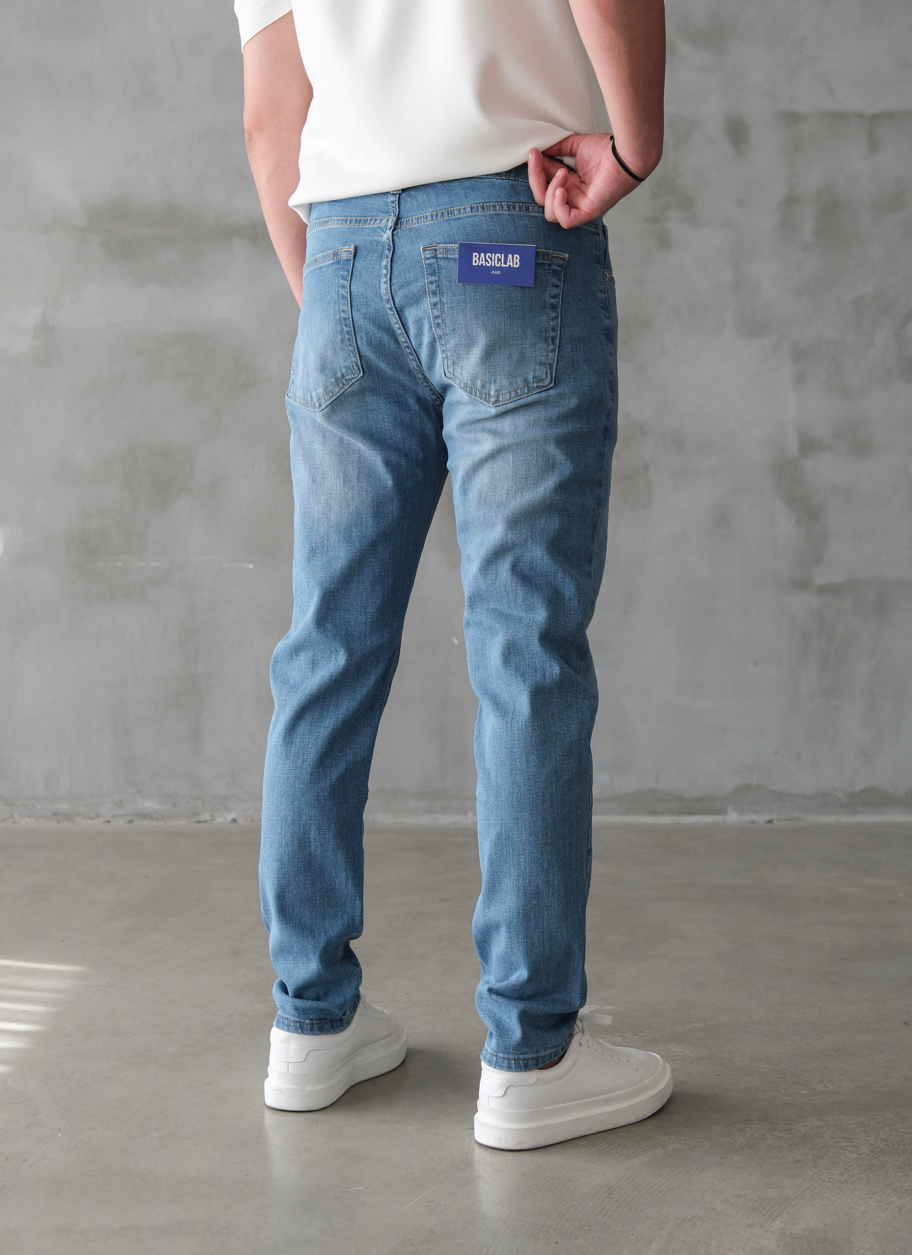 Buz Mavi Slim Fit Kot Pantolon