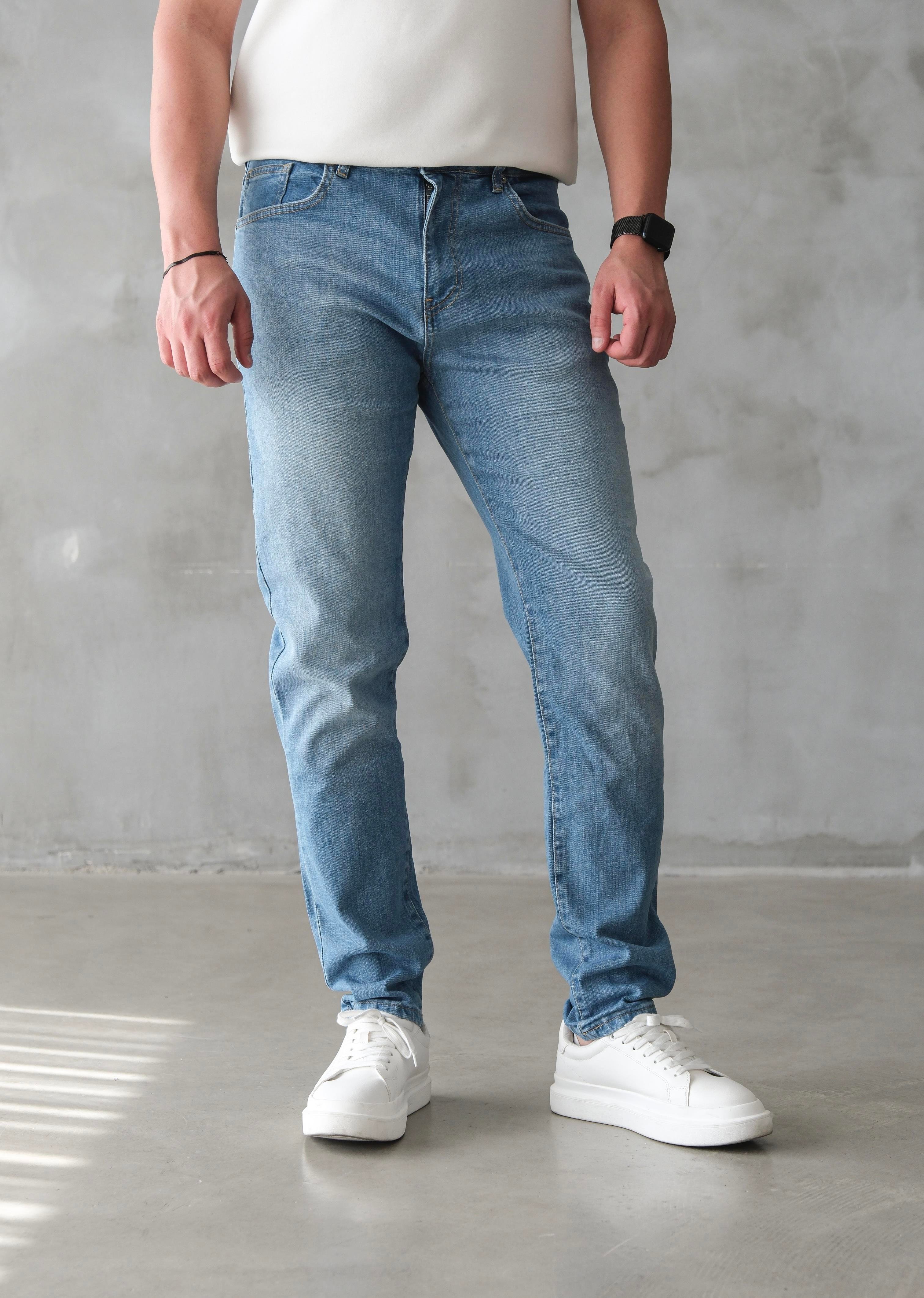 Buz Mavi Slim Fit Kot Pantolon
