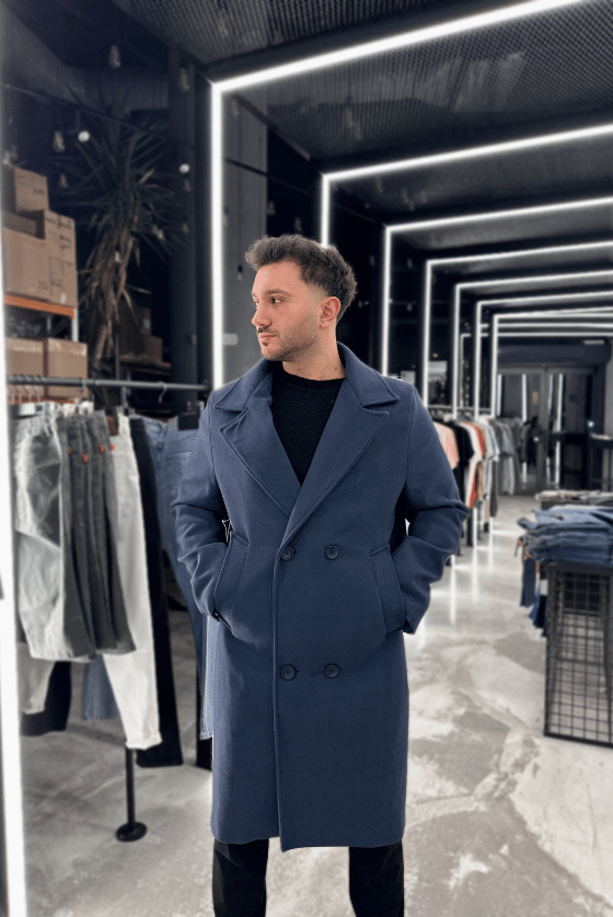 GİESTO İNDİGO UZUN REGULAR KALIP KAŞE KABAN