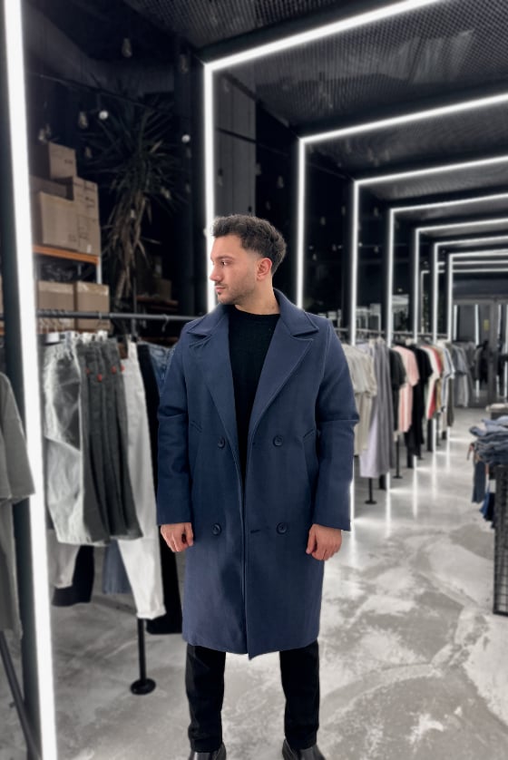 GİESTO İNDİGO UZUN REGULAR KALIP KAŞE KABAN