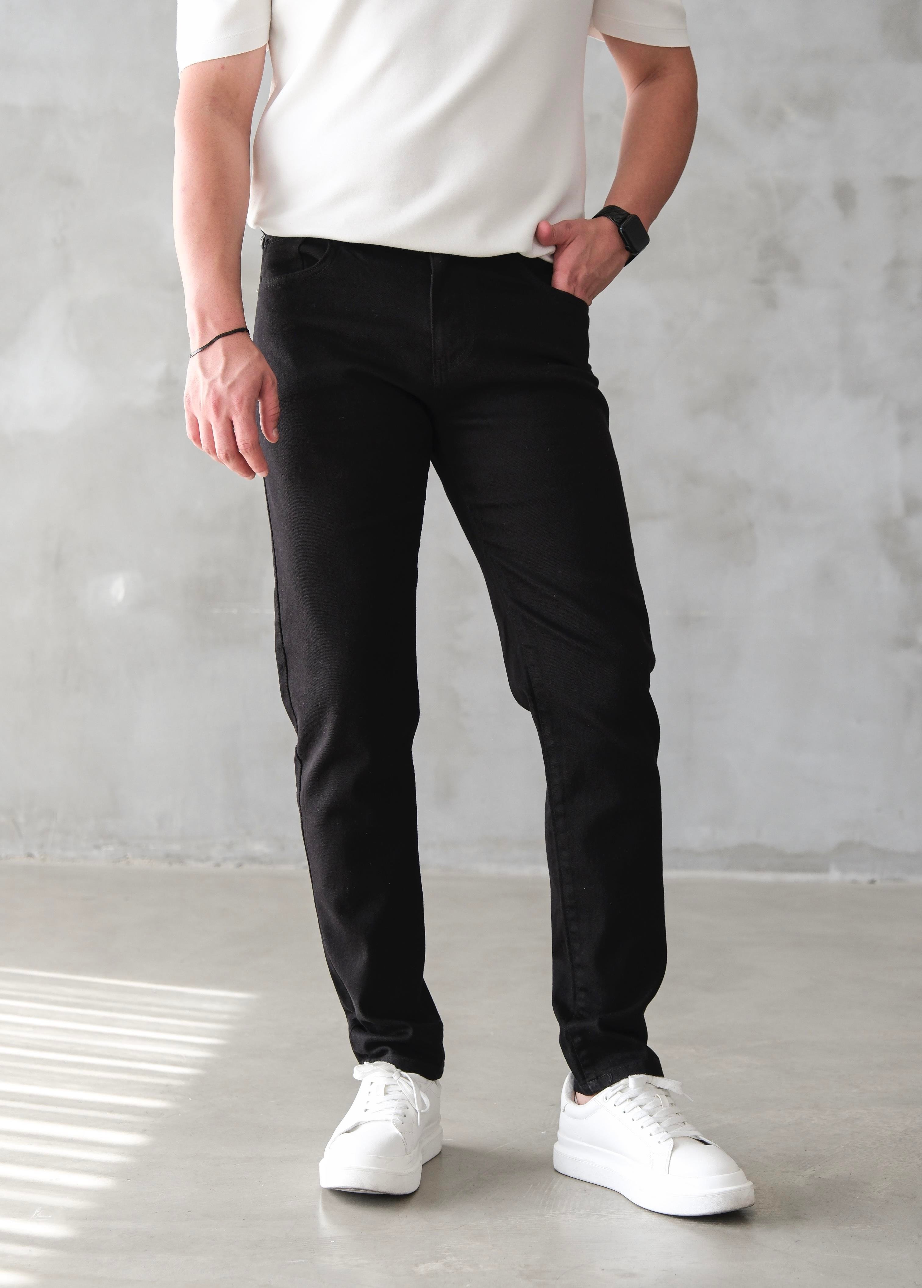 Siyah Slim Fit Kot Pantolon