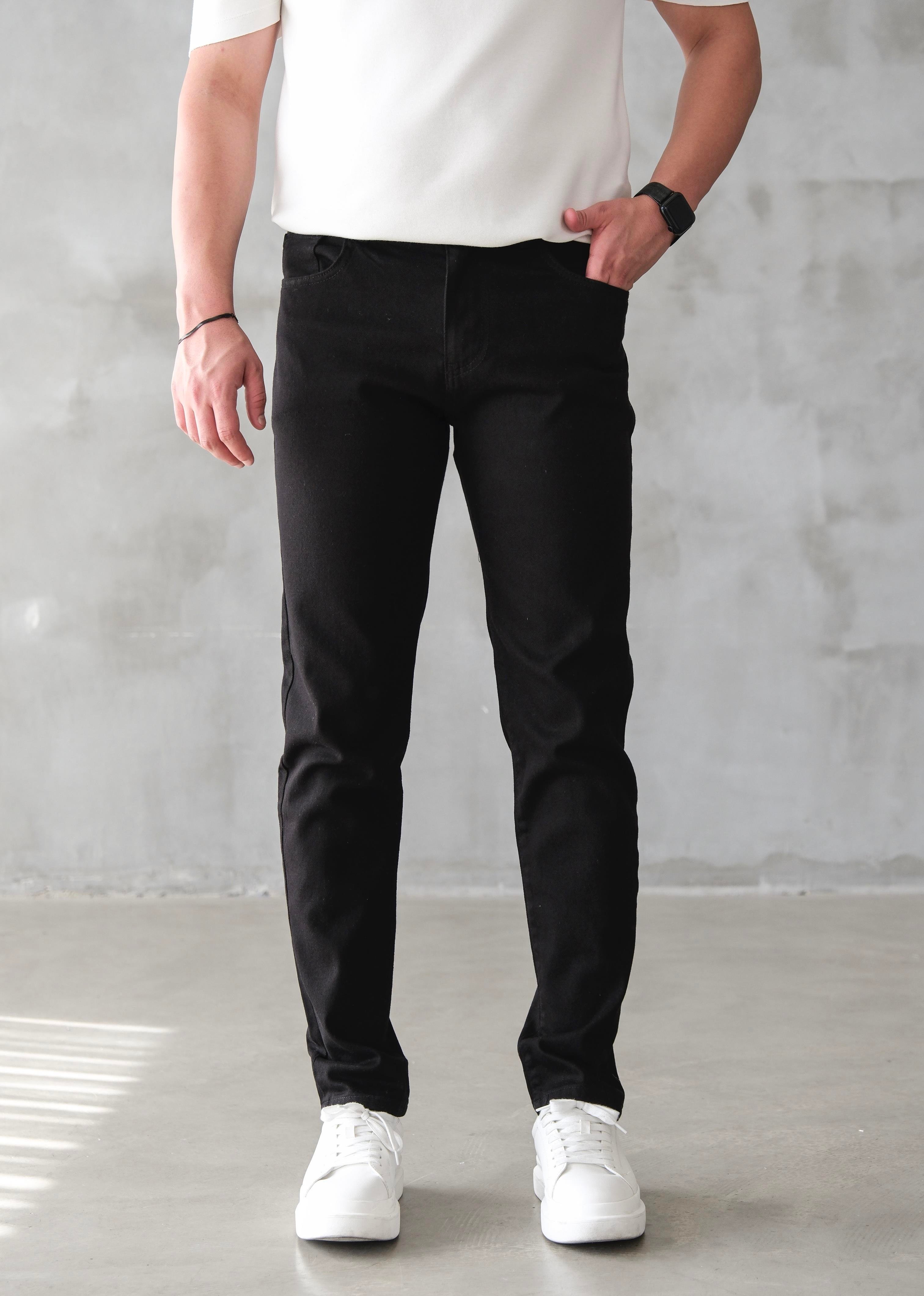 Siyah Slim Fit Kot Pantolon
