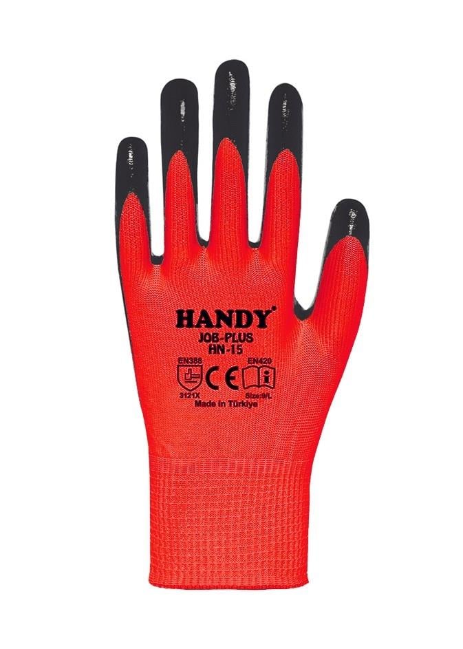 HN-15 JOB-PLUS NİTRİL ELDİVEN kırmızı