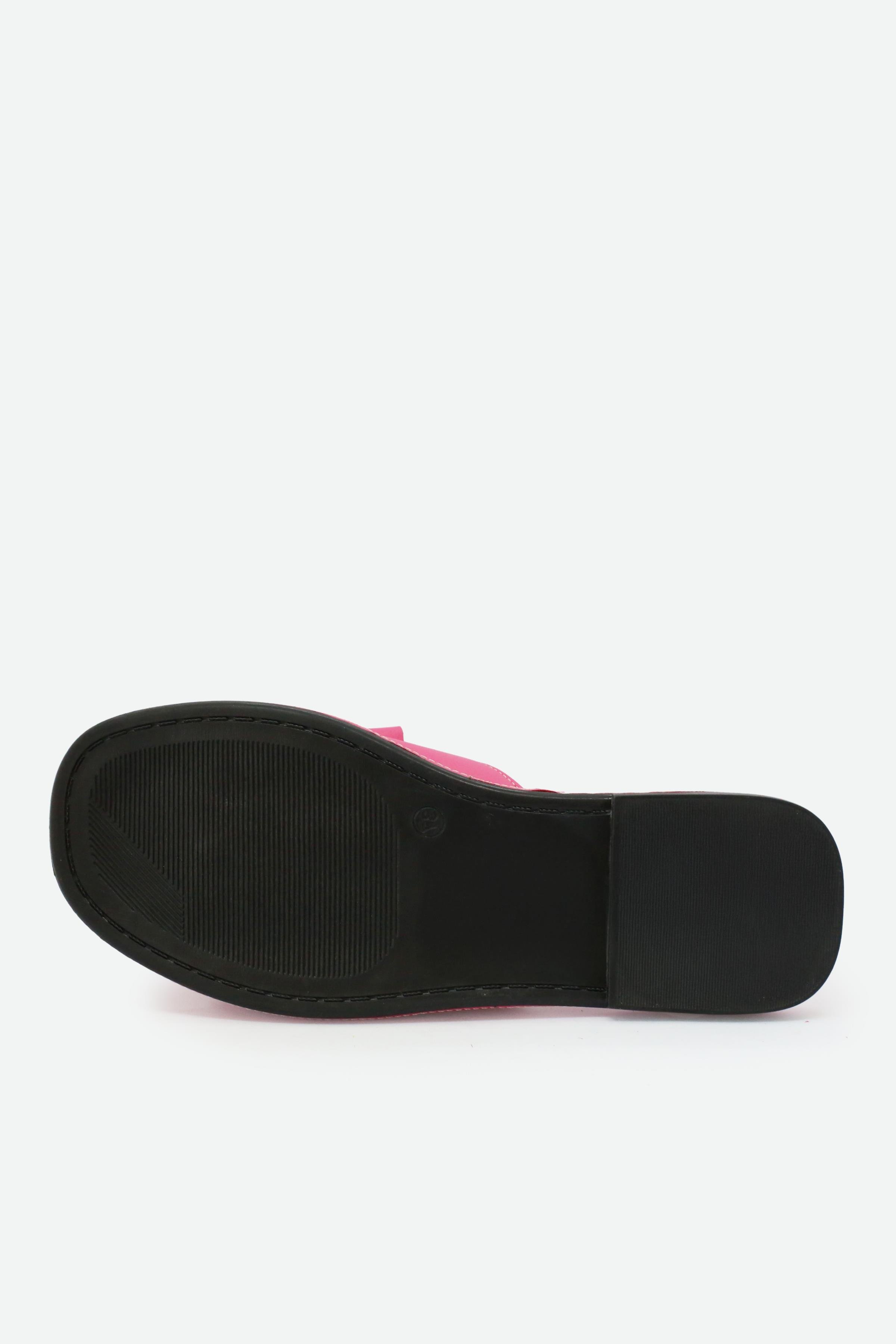Let's Walk İRİS KADIN HAKİKİ DERİ TOKA DETAYLI TERLİK PEMBE