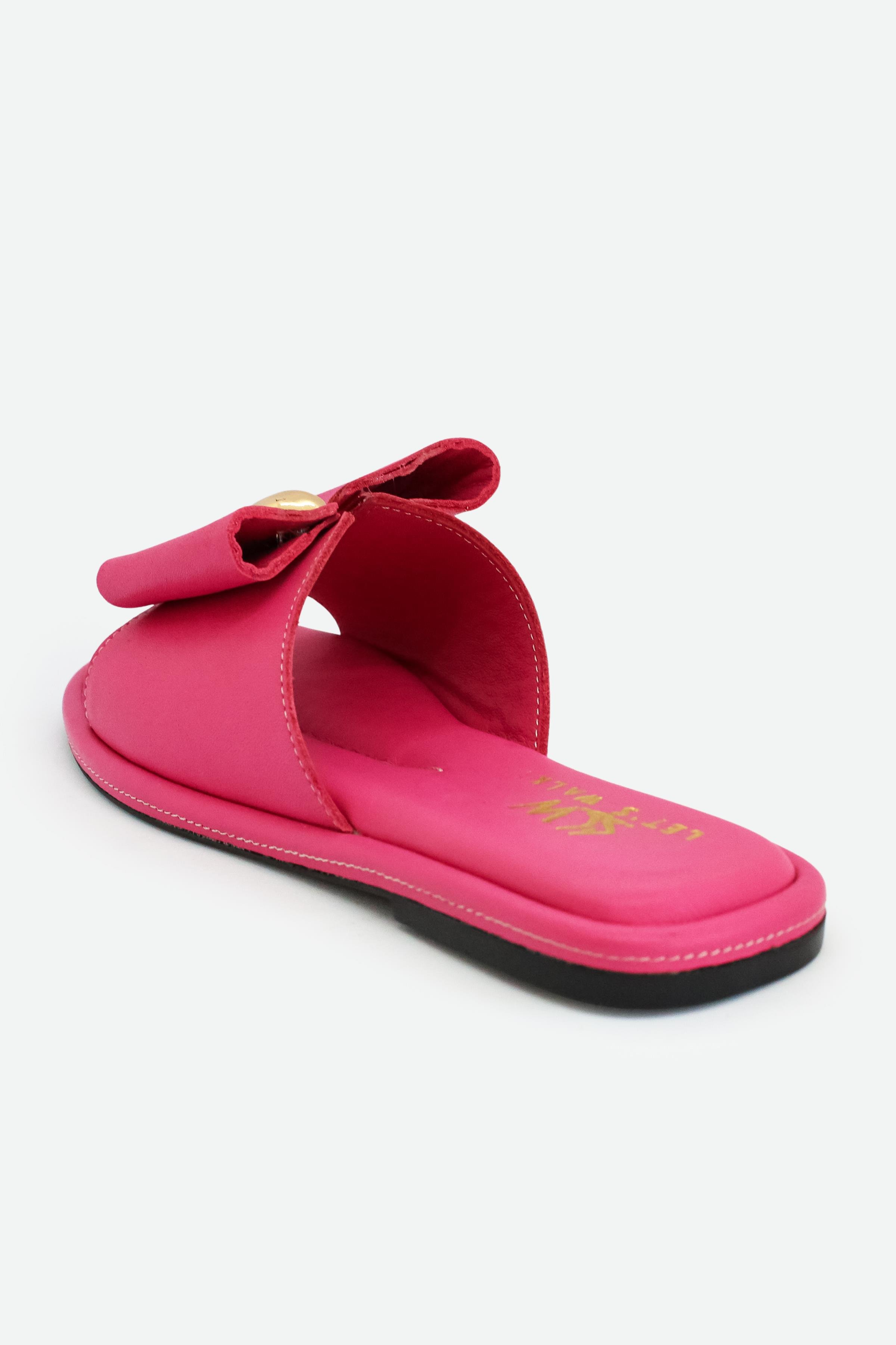 Let's Walk İRİS KADIN HAKİKİ DERİ TOKA DETAYLI TERLİK PEMBE