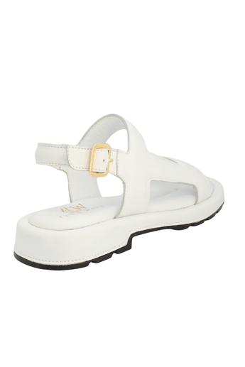 Let's Walk LYRA KADIN HAKİKİ DERİ SANDALET BEYAZ