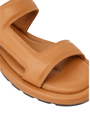 Let's Walk LYRA KADIN HAKİKİ DERİ SANDALET TABA