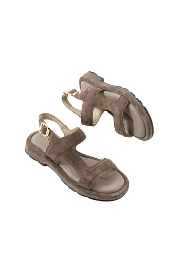 Let's Walk LYRA KADIN HAKİKİ DERİ SANDALET VİZON