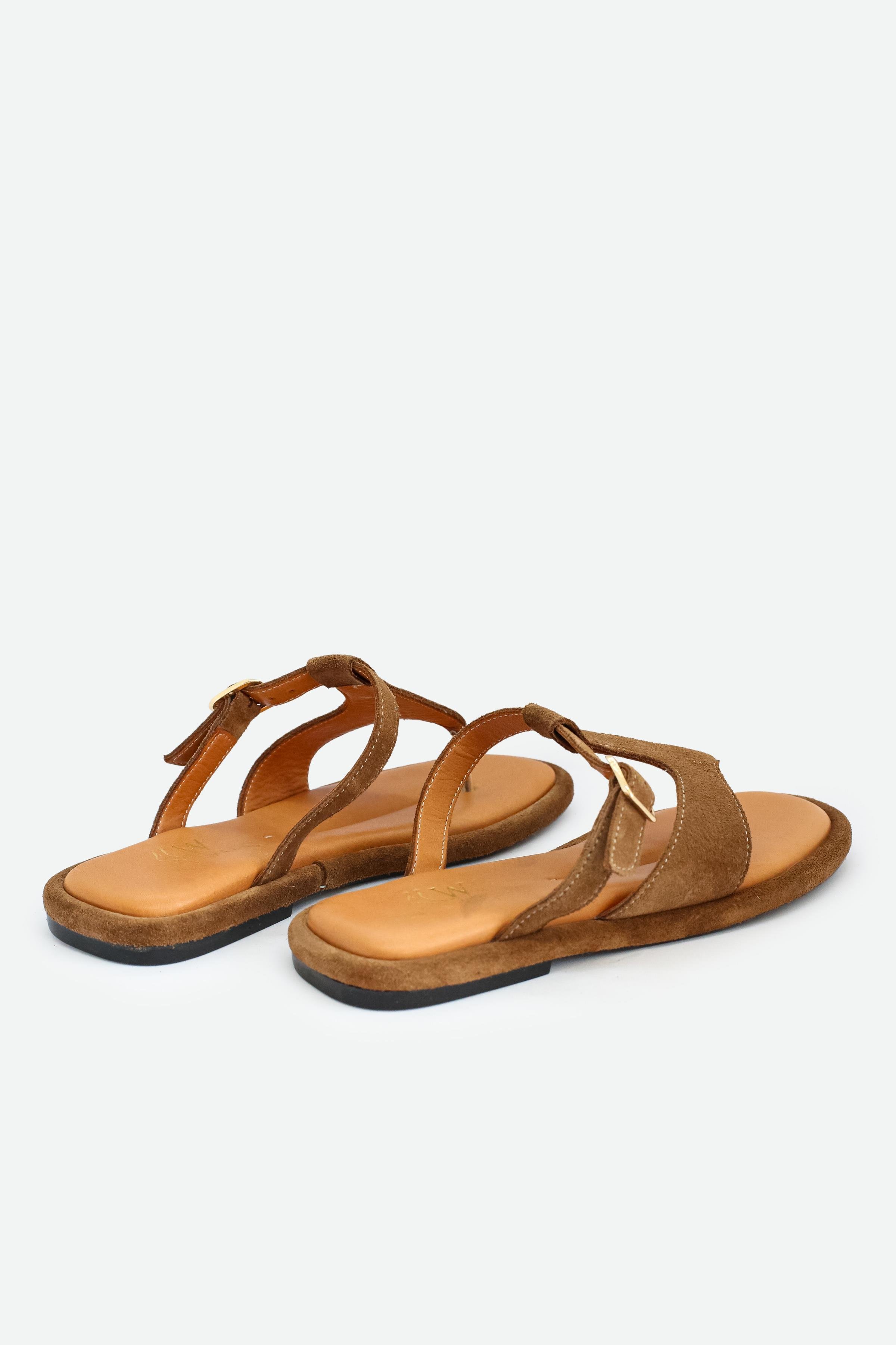 Let's Walk TERRA KADIN HAKİKİ DERİ PARMAK ARASI TERLİK NATURAL