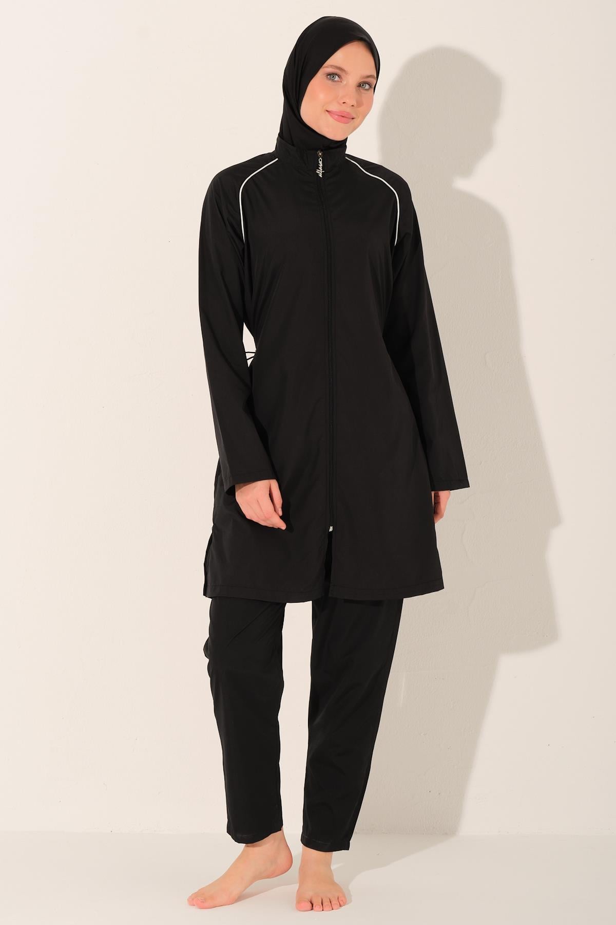  Reglan Kol Biyeli Tessettür Mayo siyah